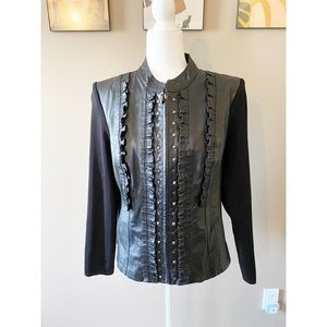 Really Cool 100% Leather Ruffle Jacket